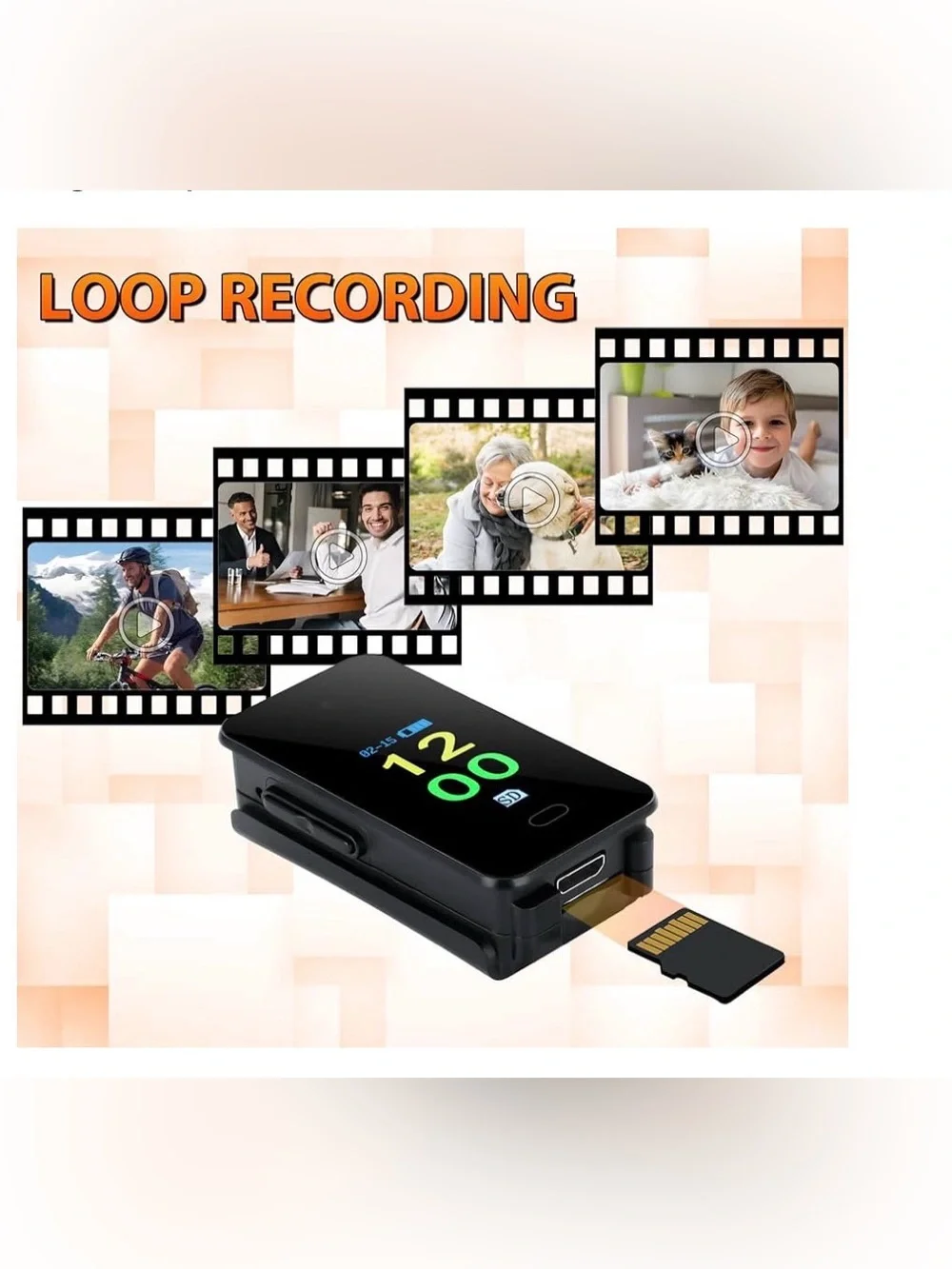CENGFERDER 64GB Mini Video Camera,1080P watch